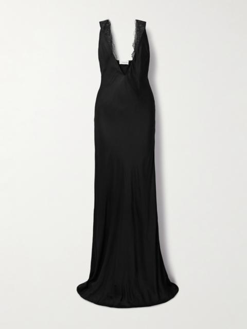 The Malone Lace-trimmed Twill Gown