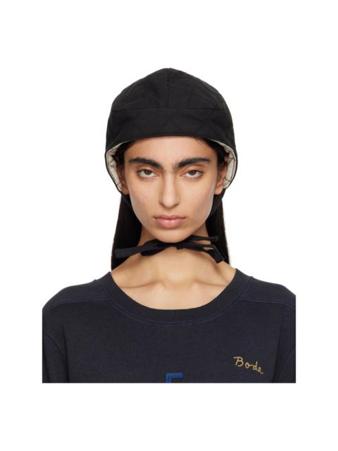Black Bloomstein Quilted Cap