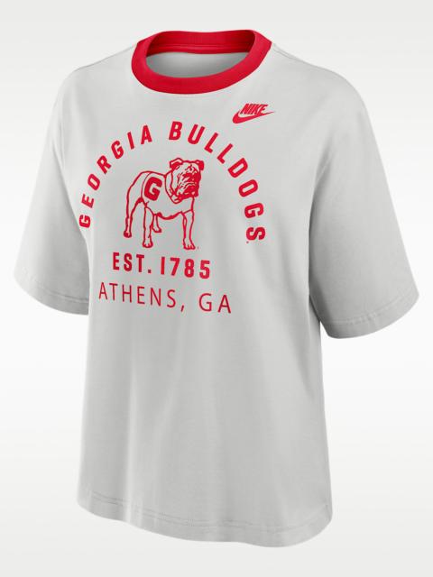 Georgia Legacy Arch Script Boxy Women's Nike College T-Shirt
