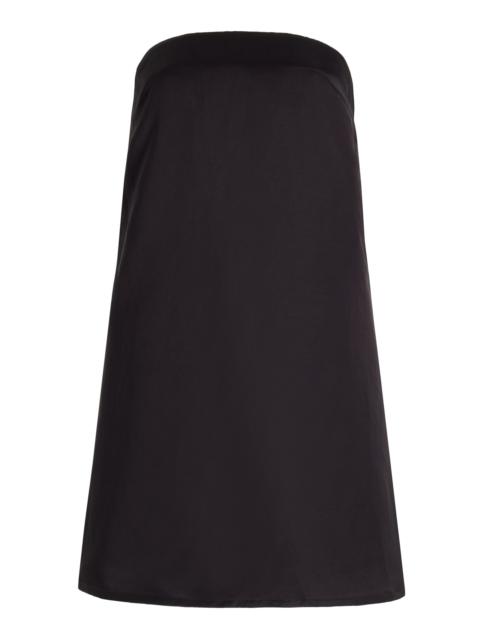 Exclusive Haley Crepe Strapless Mini Dress black