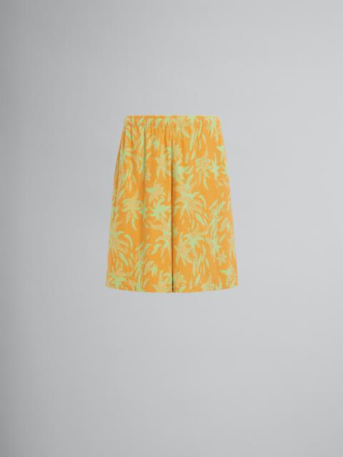 MARNI X NO VACANCY INN - ORANGE JACQUARD SPONGE FABRIC SHORTS