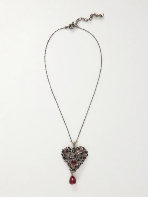 Silver-tone Crystal Necklace