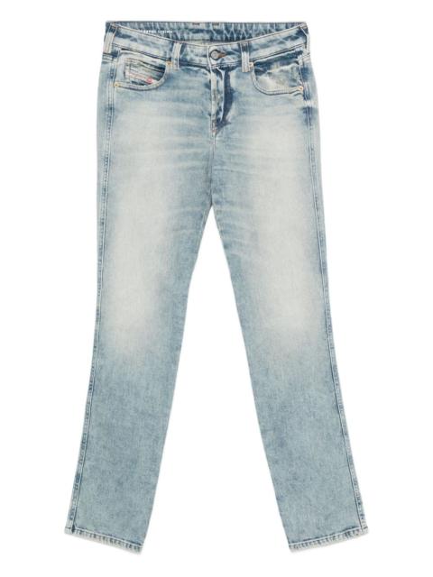 faded-wash cotton jeans
