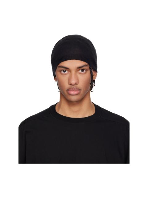 Black Temple Rasato Knit Beanie