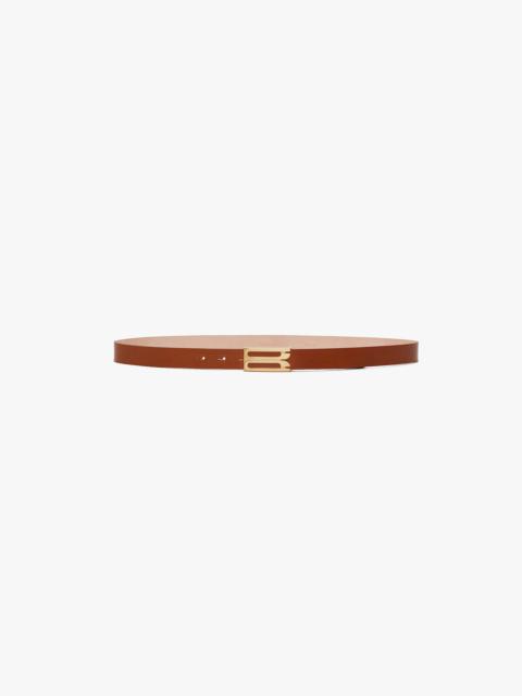 Regular Frame Belt In Tan Smooth Leather