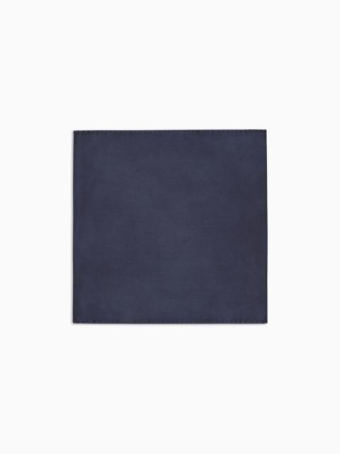 Pure silk pocket square with jacquard micro-motif