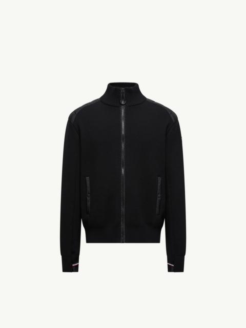 Padded Wool Zip-Up Cardigan