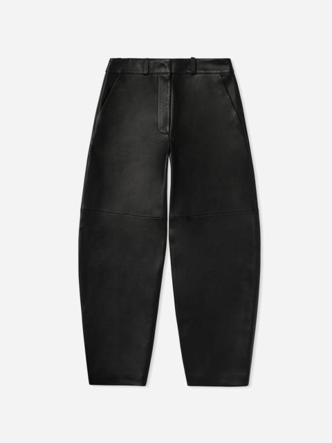 Cropped Leather Trouser