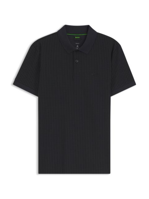 COTTON-PIQUÉ POLO SHIRT WITH ALL-OVER PRINT