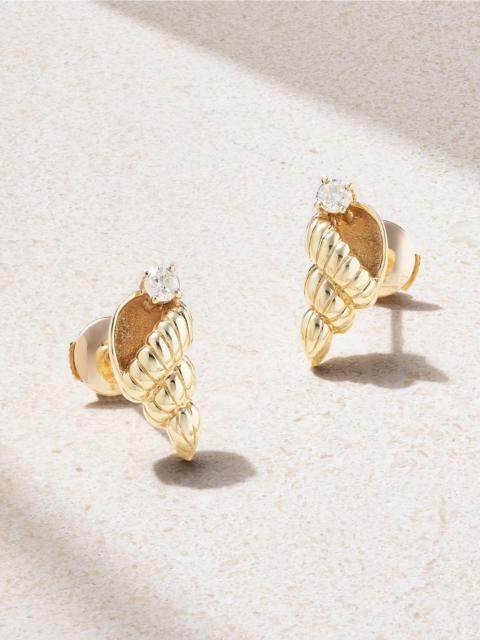 9-karat Gold Diamond Earrings