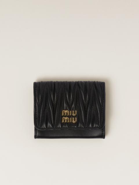 Matelassé nappa leather card holder