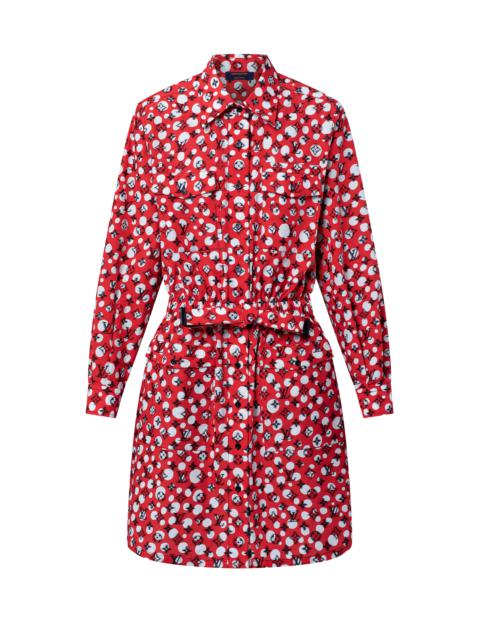 LV x YK Infinity Dots Monogram Shirt Dress