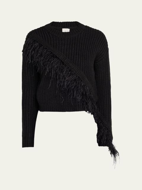Kaelie Feathered Fringe Sweater