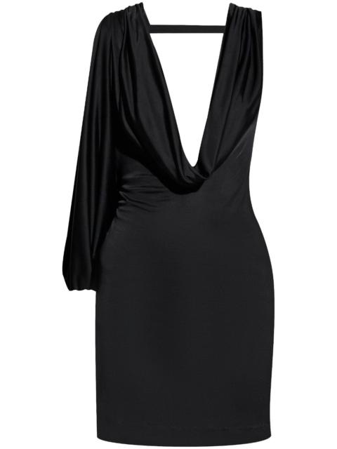 Shiny jersey mini dress