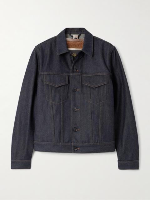 Kea Shearling-trimmed Cotton And Cashmere-blend Denim Jacket