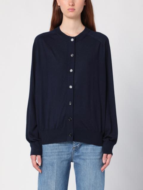 Navy blue cashmere cardigan