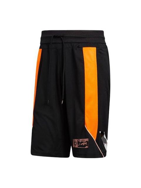 adidas Hdn Gu Kick 365 Contrasting Colors Printing Loose Basketball Sports Shorts Black GC7200