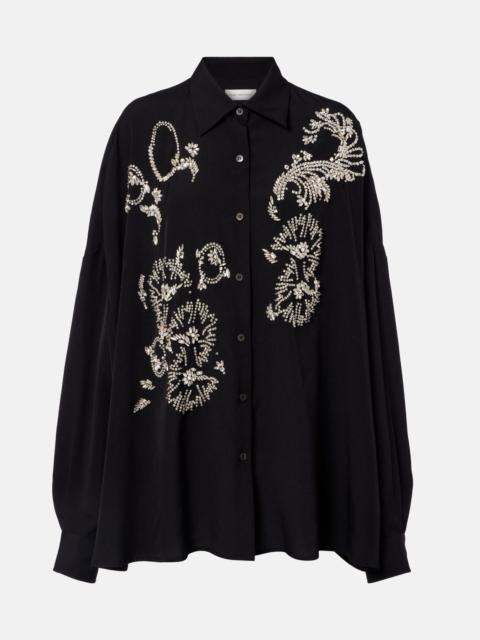 Oversized embellished shirt