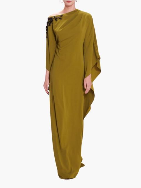 EMBROIDERED DRAPED KAFTAN