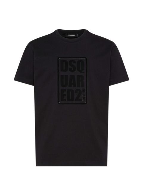 embossed crew-neck T-shirt