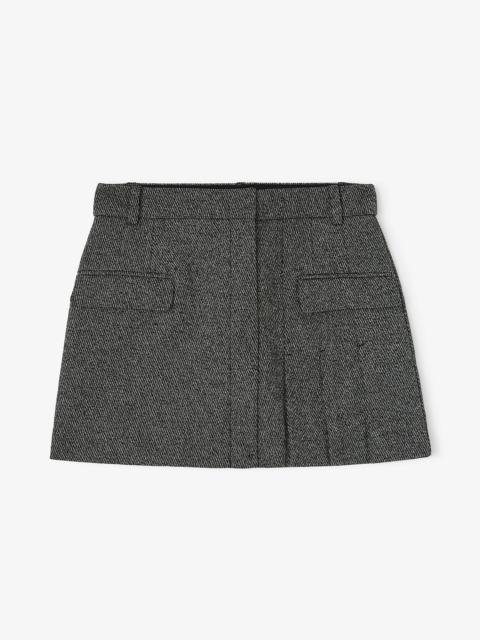 GREY SUITING MINI SKIRT