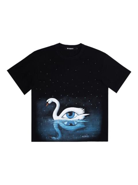 Olbinski Edition embellished swan T-shirt