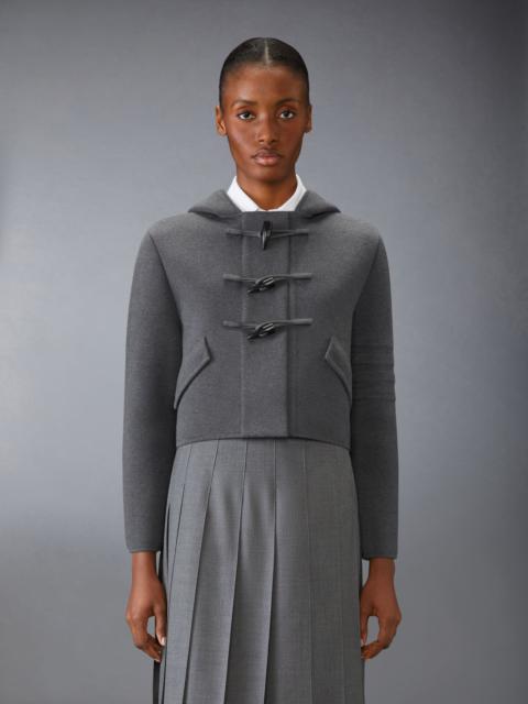 Cotton Wool 4-Bar Cropped Duffle Jacket