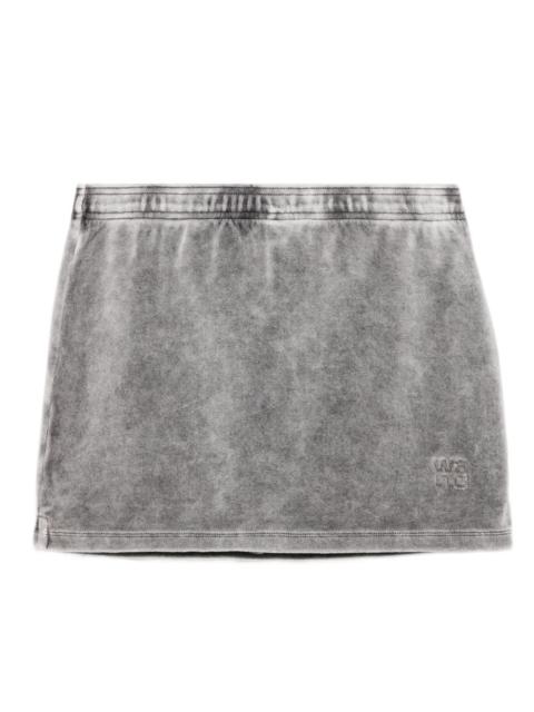 embossed logo mini skirt