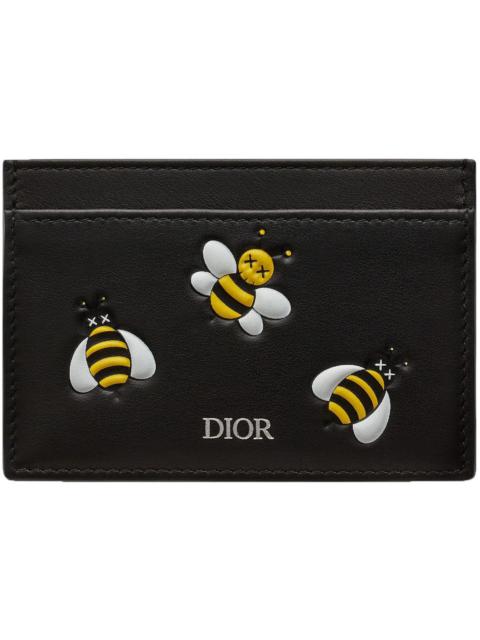 Dior x Kaws Card Holder Yellow Bees Black