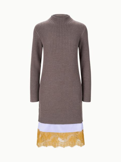 STAUD WILLOW SWEATER DRESS TRUFFLE