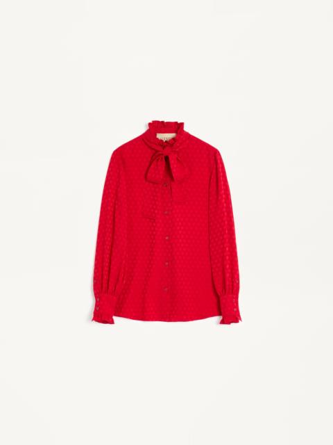 CREPE DE CHINE SHIRT WITH COUR DE COEUR PRINT