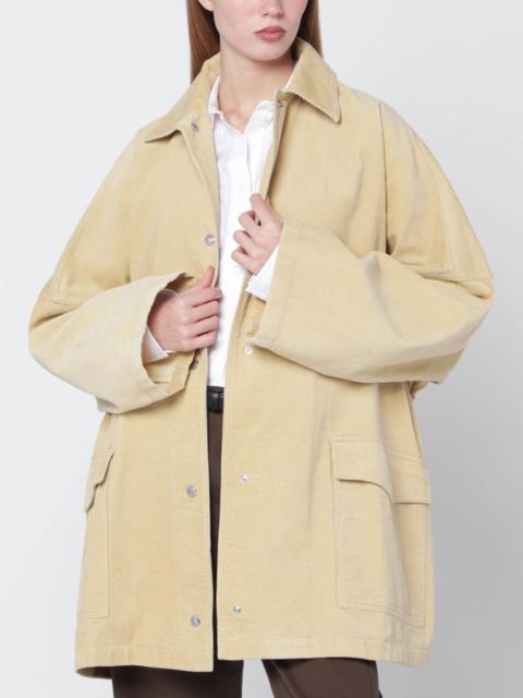 Beige corduroy overshirt jacket