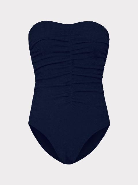 Textured Ruched One Piece