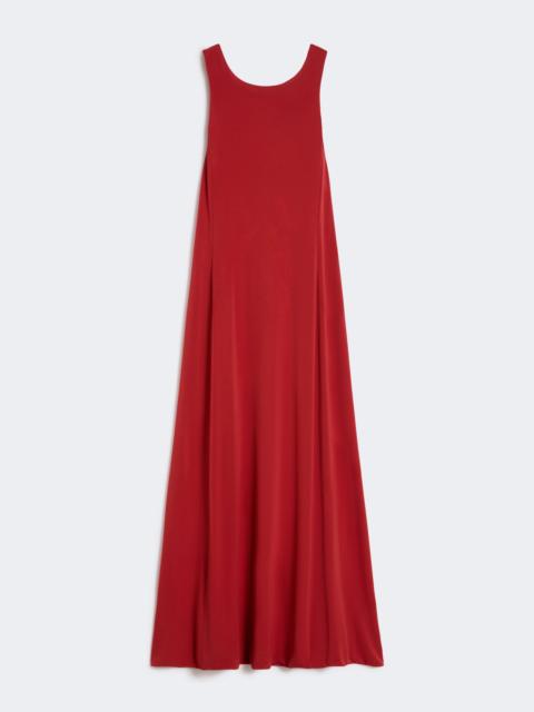 Long, viscose jersey dress - RED
