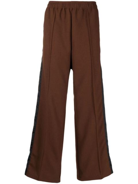 side-stripe straight-leg trousers