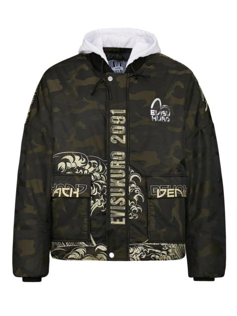 EVISU 3D Ukiyo-E Embroidered Padded Jacket | REVERSIBLE