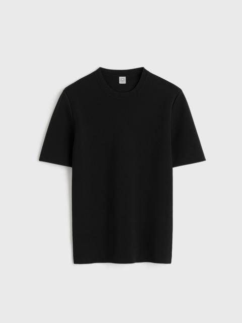 Compact knit tee black