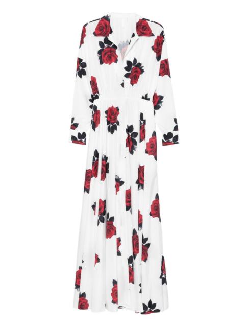 rose-print maxi dress
