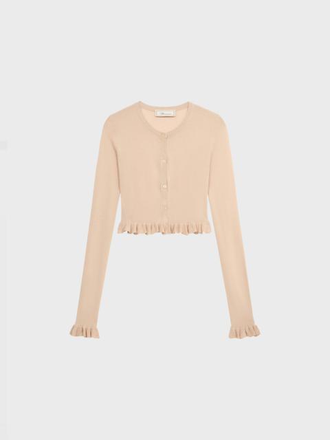 CROPPED CARDIGAN WITH RUFFLES
