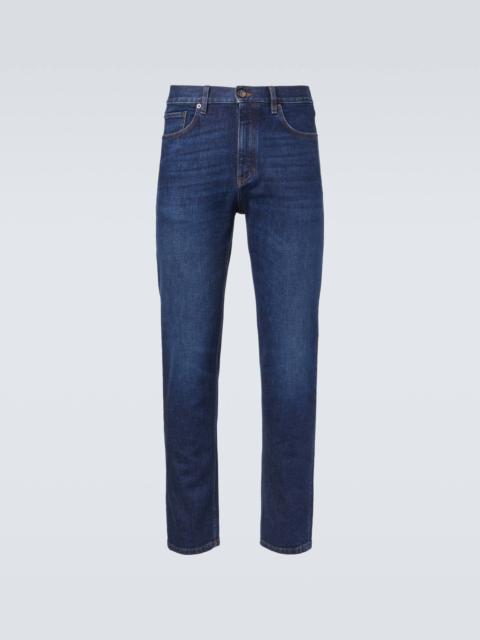 High-rise straight jeans