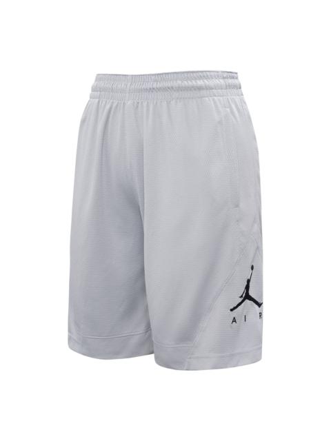 Air Jordan Rise Striped Triangle Logo Printing Quick-dry Knit Basketball Short Pant Male Grey BV5265