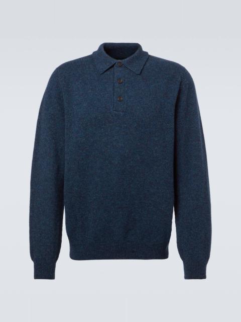 Wool polo shirt