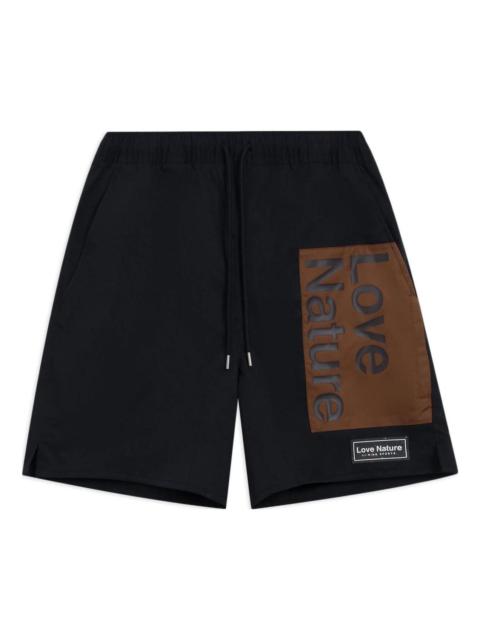 Li-Ning Love Nature Label Logo Shorts 'Black' AKSS047-2