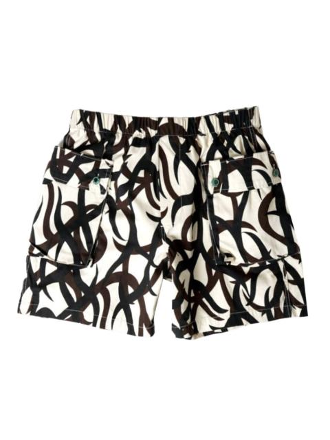 abstract-print shorts