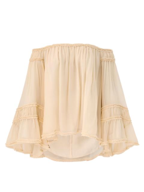 REBELLION FRAY FLUTTER BLOUSE