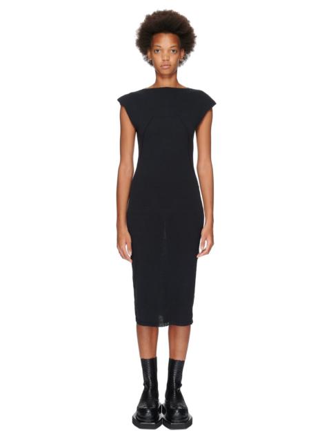 cap-sleeve knitted midi dress