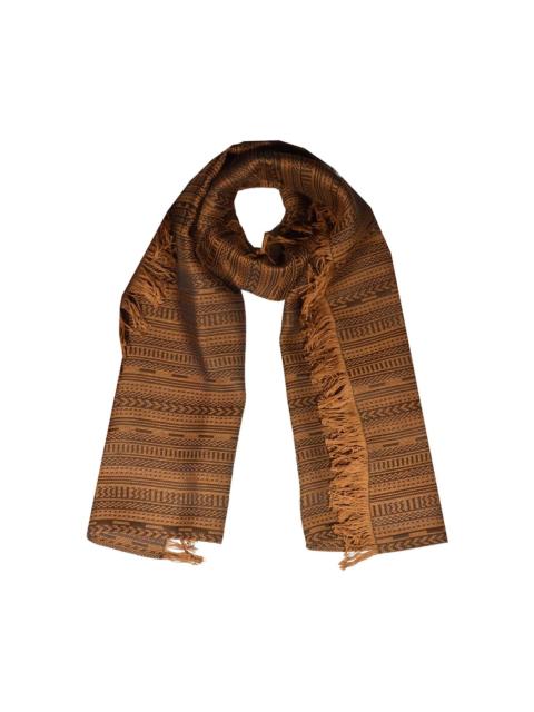 fringed patterned scarf