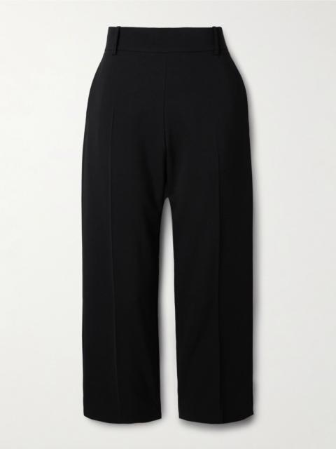 Callen crepe straight-leg pants Black