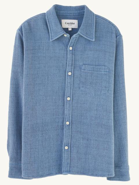 PIGMENT DYED WAFFLE LS - INDIGO