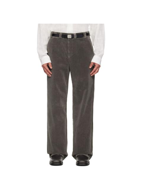 SSENSE Exclusive Gray Corduroy Trousers